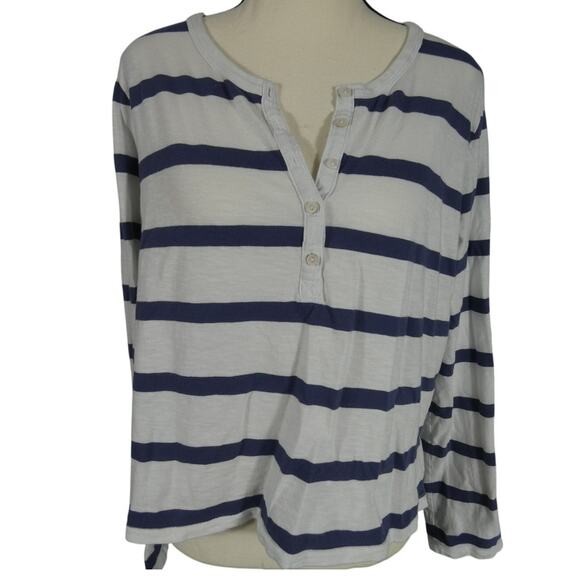aerie Tops - Aerie Large Women's Long Sleeved Shirt Buttons Striped Casual Festival